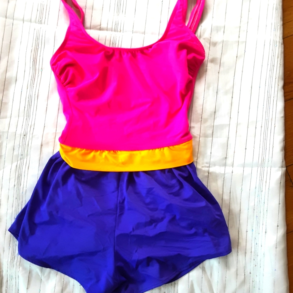 Colorblock One Piece Swimsuit Suit